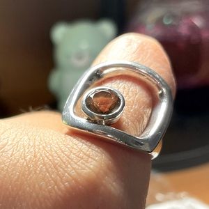 Sterling silver ring with stone